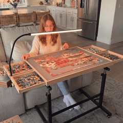 Couchside Rolling Puzzle Table