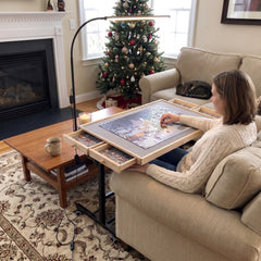 Couchside Rolling Puzzle Table