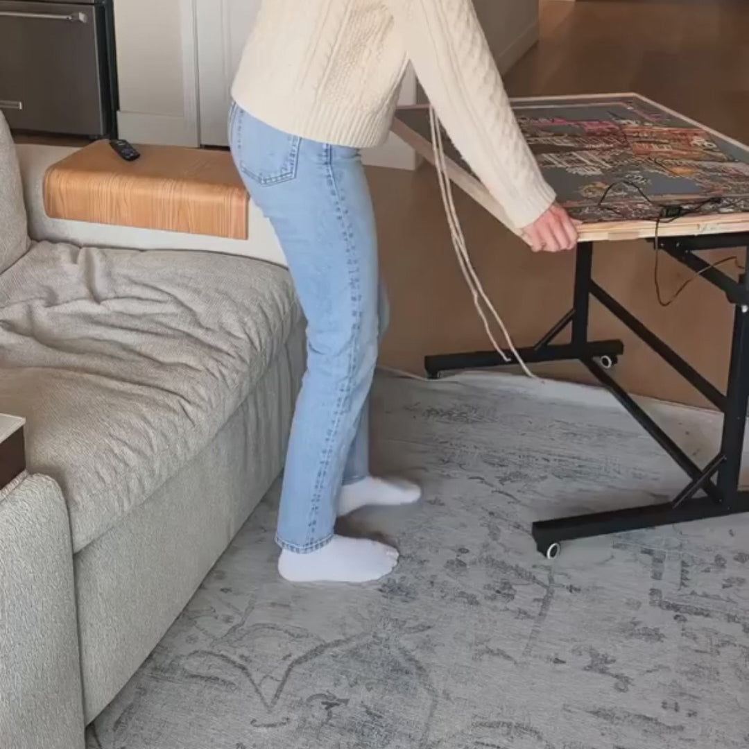 Couchside Rolling Puzzle Table